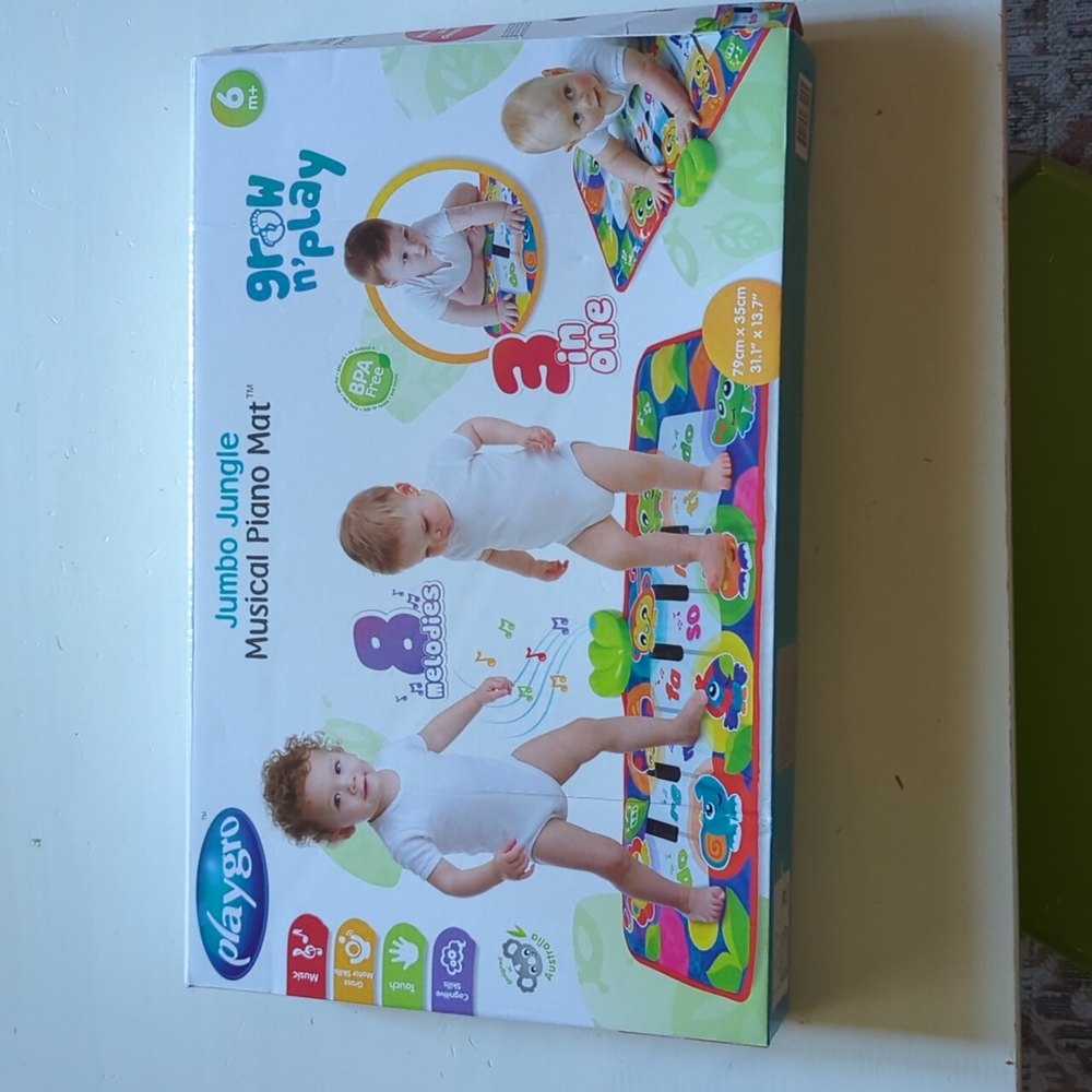 New Playgro Jumbo Jungle Musical Piano Mat